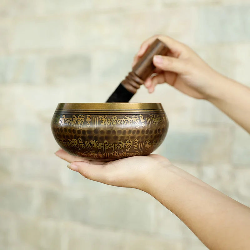 Nepal Handmade Tibetan Bowls Large Brass Singing Bowl Buddhist Meditation Sound Healing Chakras Healing Sound Bowls Mindfulness