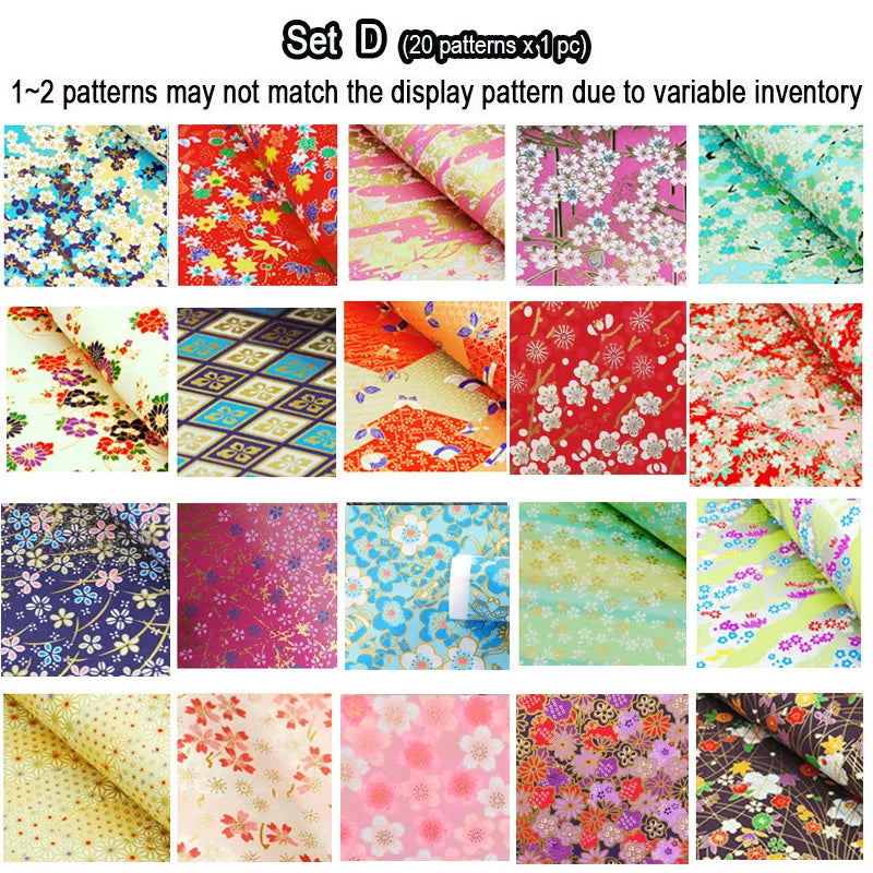21x28cm Japanese Origami Folding Paper Handcraft Art Work Gift Wrapping Paper Packing Paper 20 Sheets