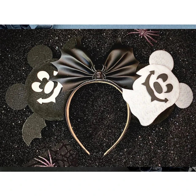 Chic Mickey Mouse Ears Headbands Women Halloween Party Cosplay Bad Guys Hairbands Girls Festival Gift Kids DIY Hair Accessories