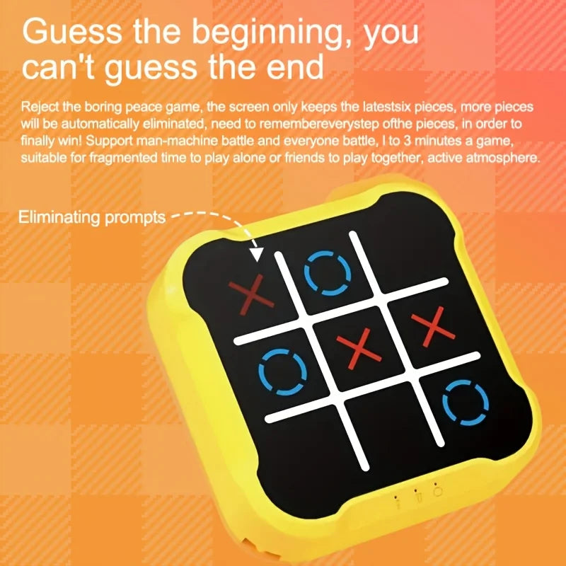 Portable Tic Tac Toe Game Console Handheld Electronic Puzzle For All Ages Travel Toys With Memory Training Montessori Kids Gifts