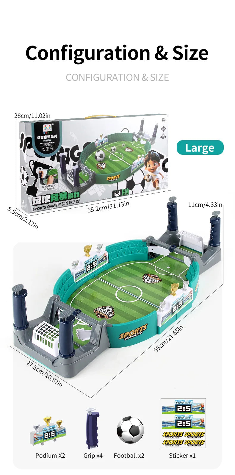Soccer Table Football Board Game Match Toys For Family Party Game Tabletop Play Ball Soccer Toys Parent-child Interactive Soccer