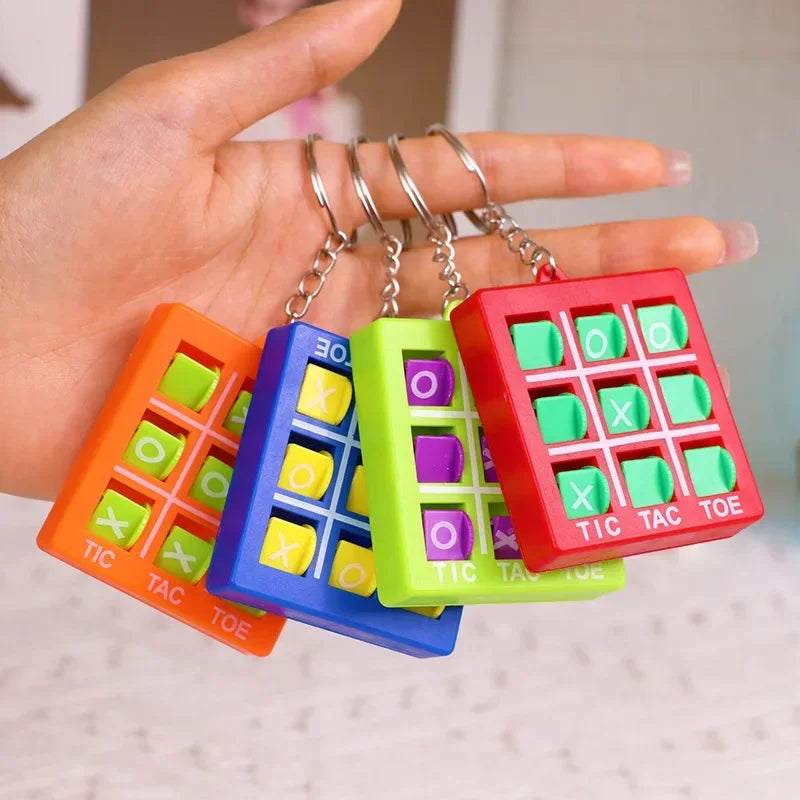 Small Toys Tic Tac Toe Game Keychain Birthday Party Favors Treasure Chest Prize Goodie Bags Stuffers For Kids Girls and Boys