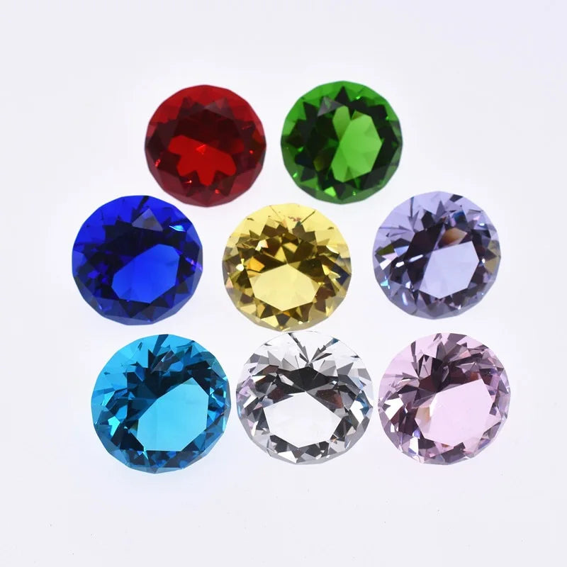 Crystal Glass Marbles Diamond  30mm Crafts Ornament Jewelry Home Decor Accessories Gift