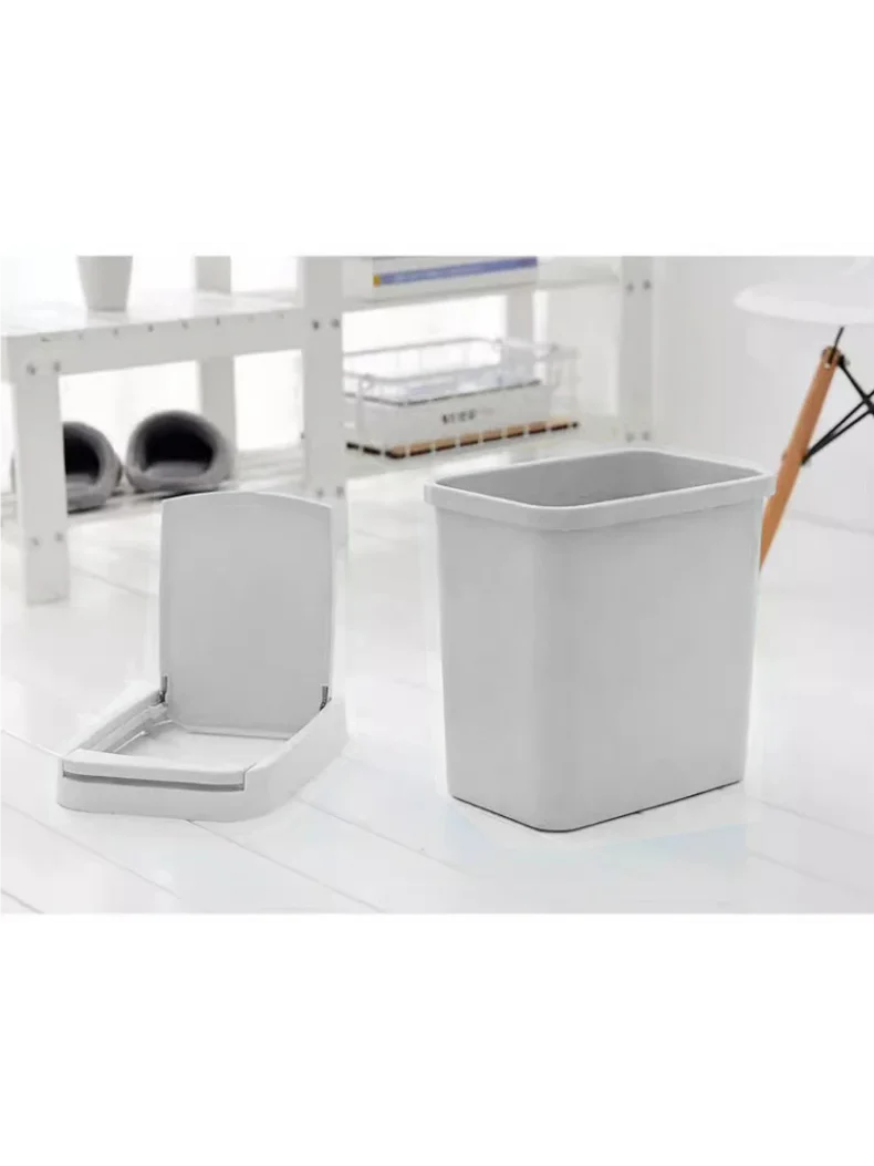 Odor Proof Diaper Pail Household Trash Can with Pop-Up Lid for Bedroom Bathroom Living Room Kitchen - Eco-Friendly Waste Bin