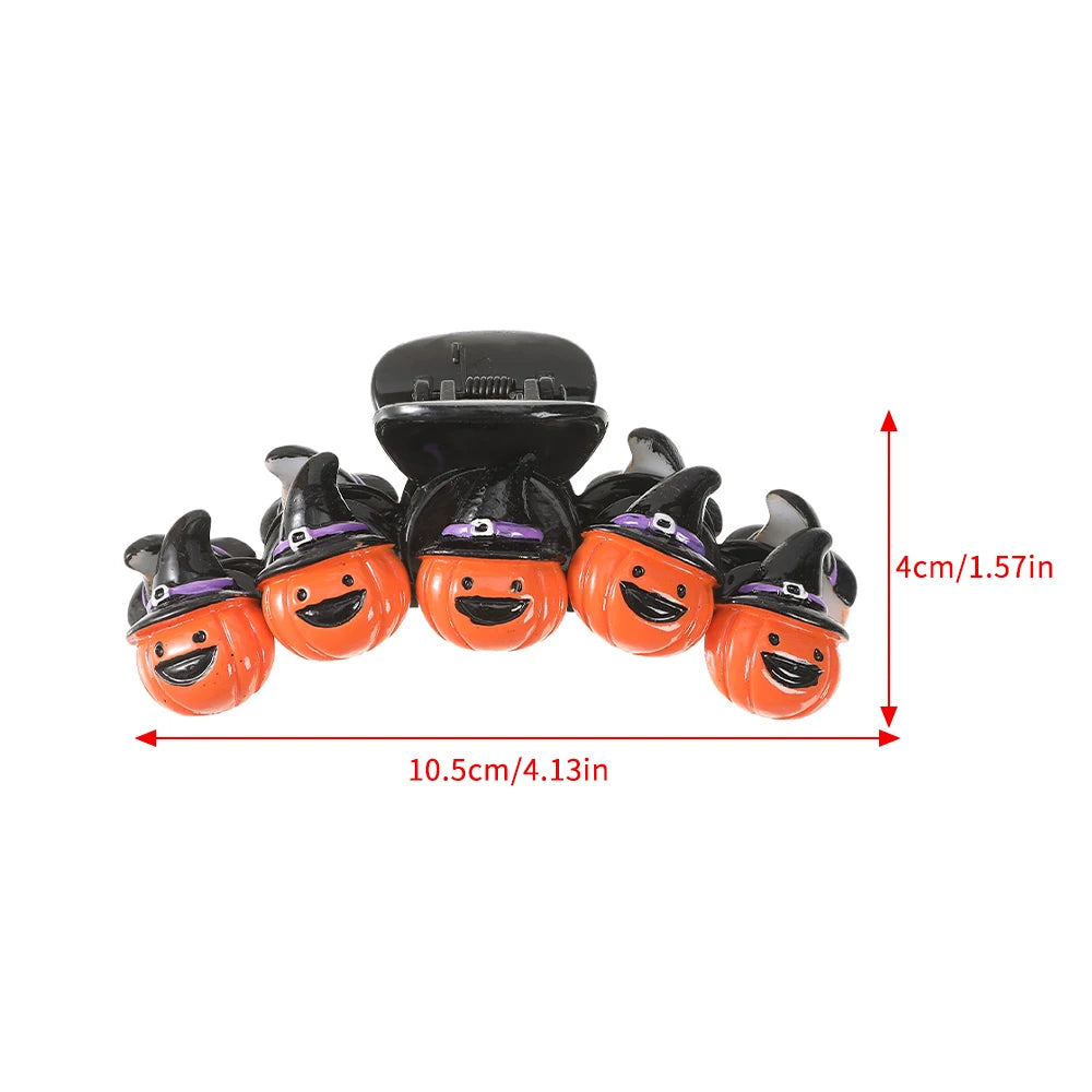 Halloween Fashion Hair Claw Pumpkin Cute Ponytail Hairpin Hair Clips For Girls Festival Hair Accessories Headwear Crabs Clip