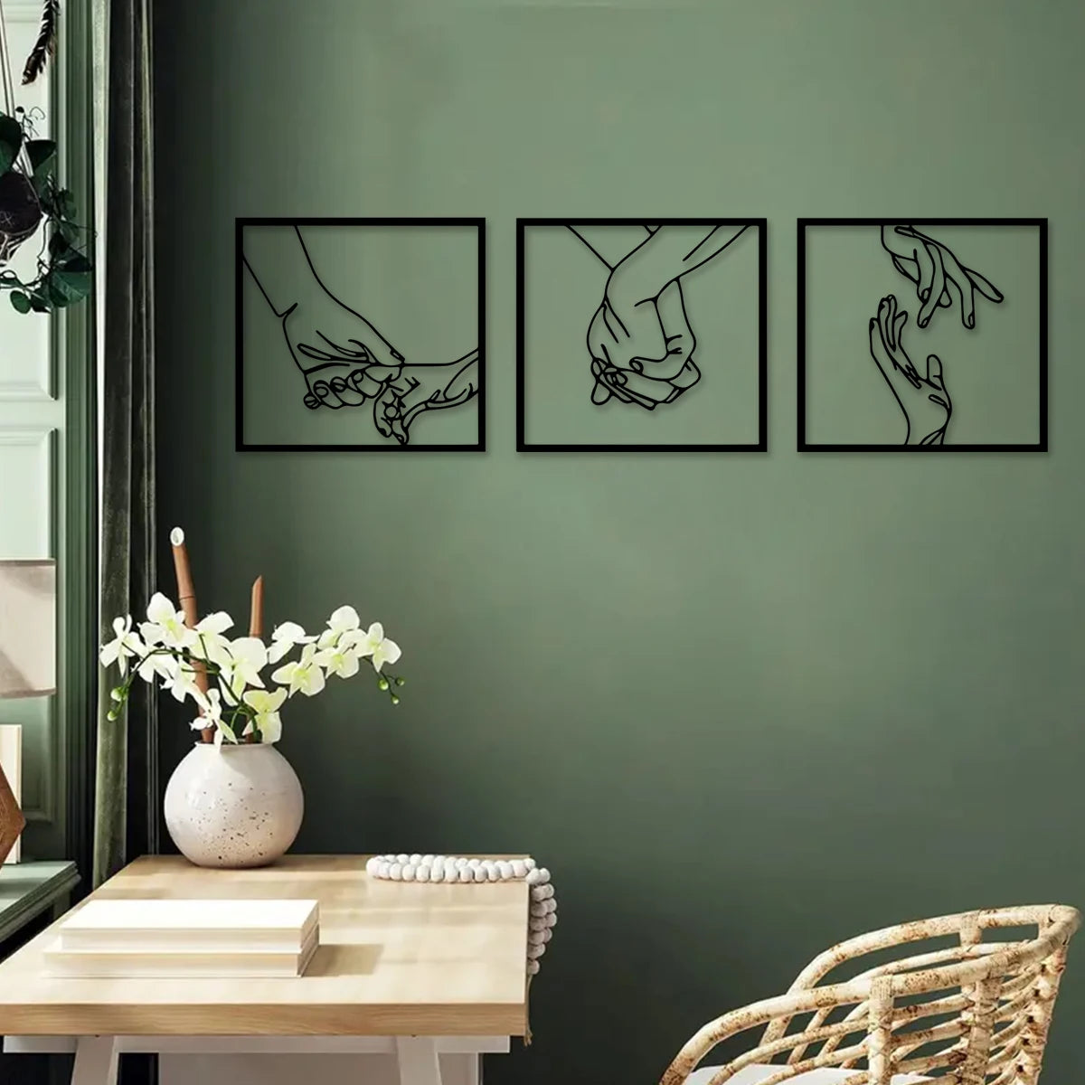 3PC Minimalist Abstract Women Wall Art Line Art Wall Art Decoration Single Line Women Home Hanging Wall Art Decoration