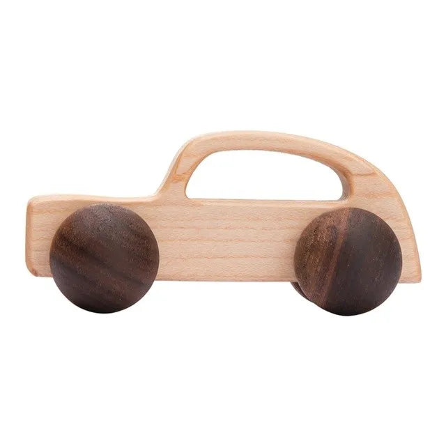 Wooden Cars Toys Maple Diy Crafts for Students Home Activities Montessori Grasping Teething Toy Newborn Birthday Gift Wood Block
