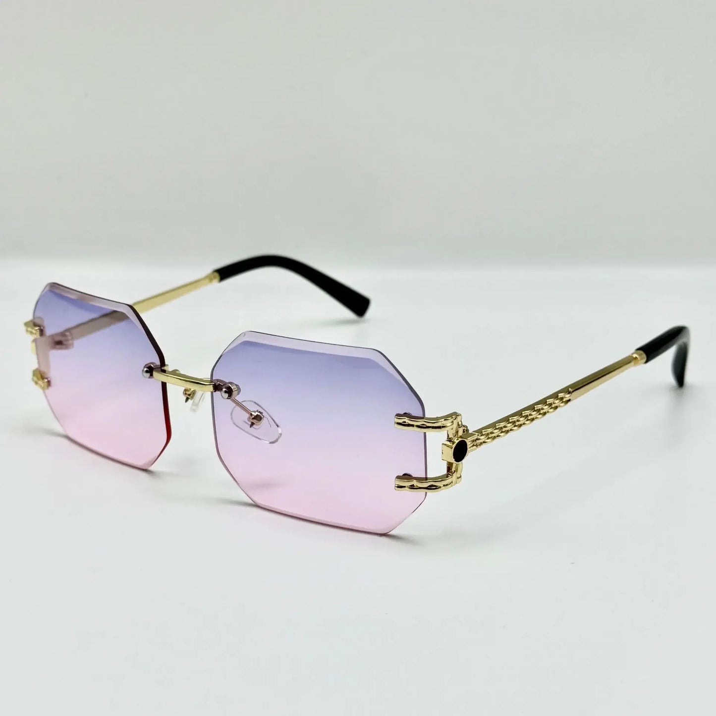 New in Rimless Sunglasses Women 2025 Trendy Fashion Glasses Sunscreen Shades Luxe Femme Lentes De Sol Mujer Lunette Soleil Femme