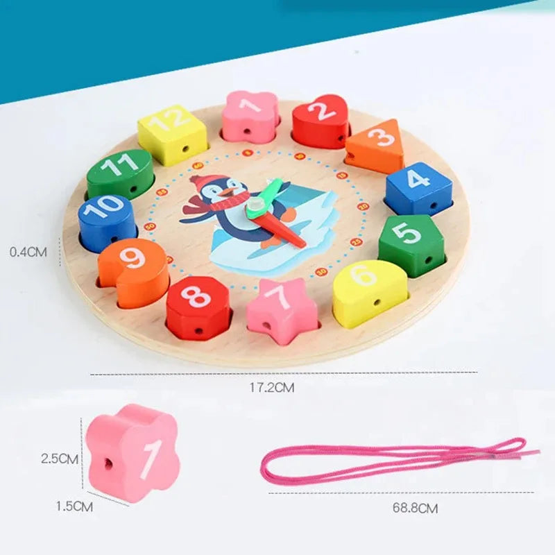 Montessori Wooden Toys for Babies 1 2 3 Years Boy Girl Gift Baby Development Games Wood Puzzle for Kids Educational Learning Toy