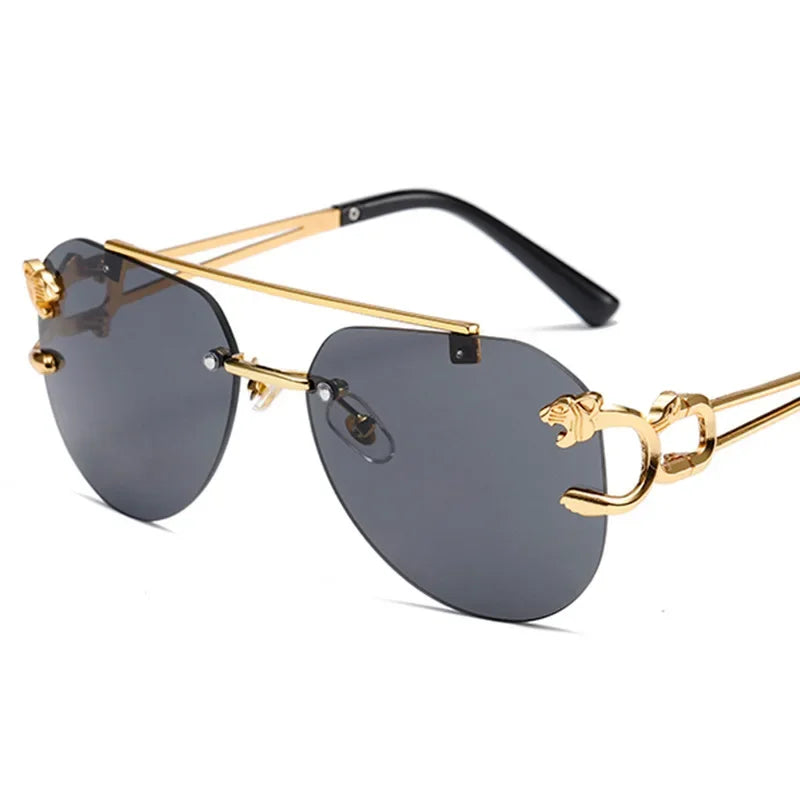 2024 Luxury Brand Sunglasses Men Retro Driving Sunglasses for Women Fashion Rimless Sun Glasses Uv400 Gafas De Sol Hombre