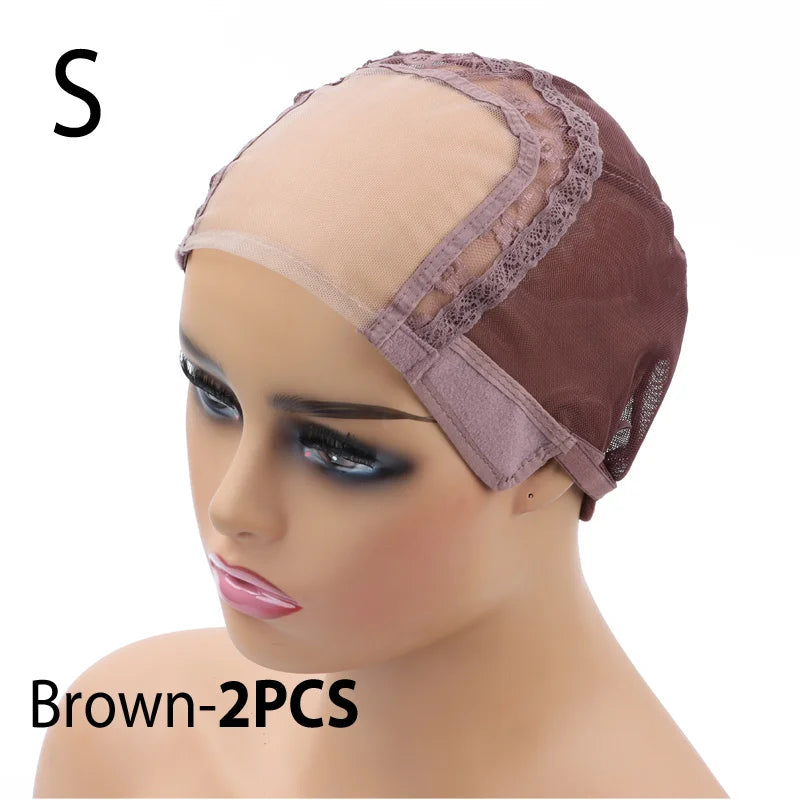 Lace Front Wig Cap For Making Wigs with Adjustable Strap Glueless Swiss Lace Net Weaving Cap to Make Wigs with Closures Frontals