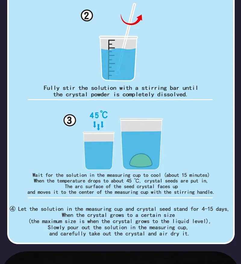 Crystal planting experiments, Science and education toys, DIY growable crystals, Color Random, Christmas/Halloween Gifts