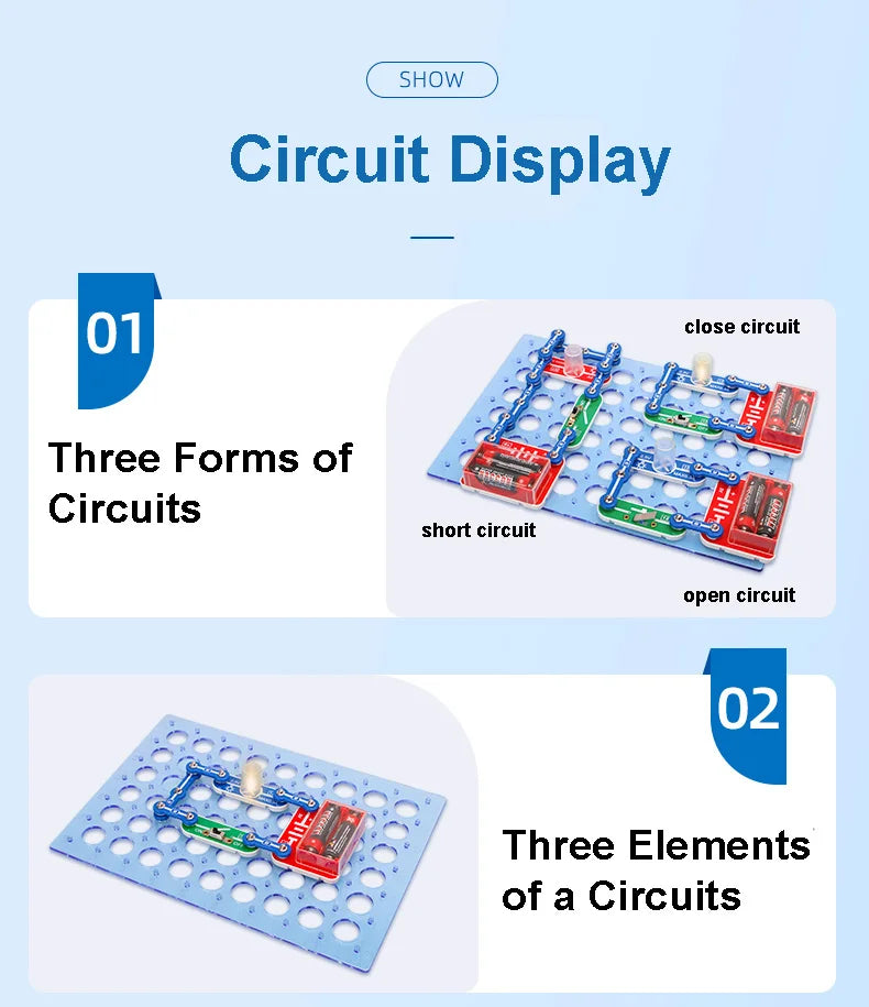 Circuit Electronic Exploration Toys for Kids tecnología Physic Education Learning Children Stem Toys Gifts Science Kits For Kids