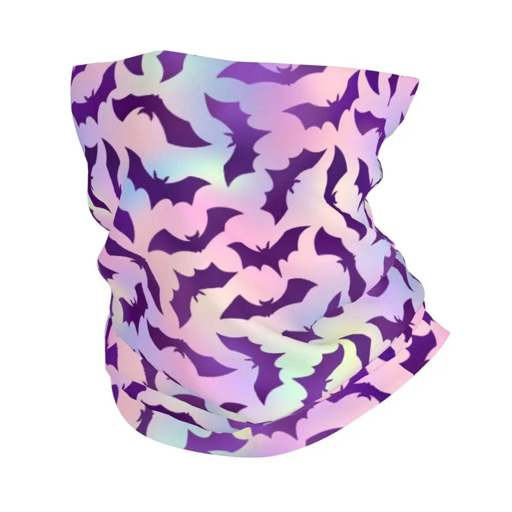 Custom Halloween Vampire Bats Winter Headband Neck Warmer Women Men Hiking Running Tube Scarf Face Bandana Gaiter