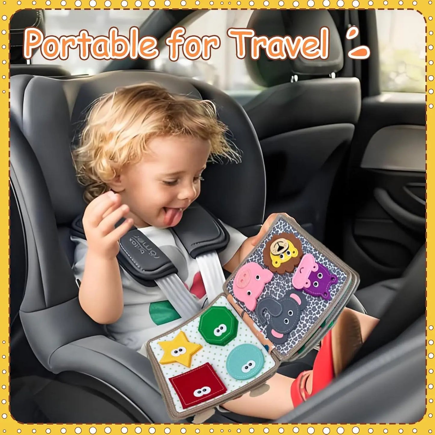 Early Education Enlightenment Busy Board Toys, Story Cloth Book, Colorful Fine Motor Skills Learning Toys, Travel Toys