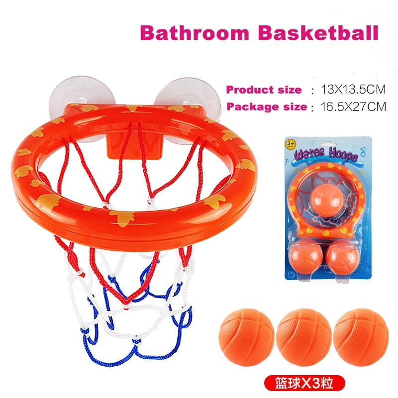 Baby Bath Toys Toddler Boy Water Toys Mini Shooting Basket Bathtub Water Play Set Shooting Basketball Hoop Play Water Game Toy
