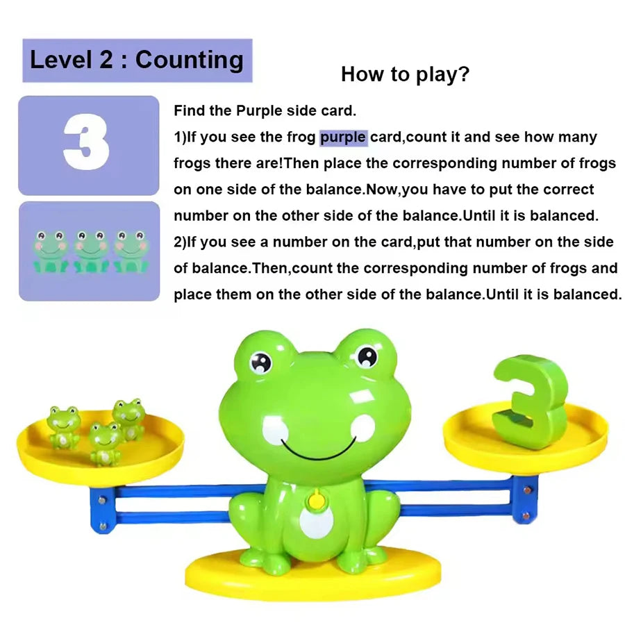 Mathematical Intelligence Math Toys Funny Frog Scale Children's Early Education Toys Addition Subtraction Balance Enlightenment