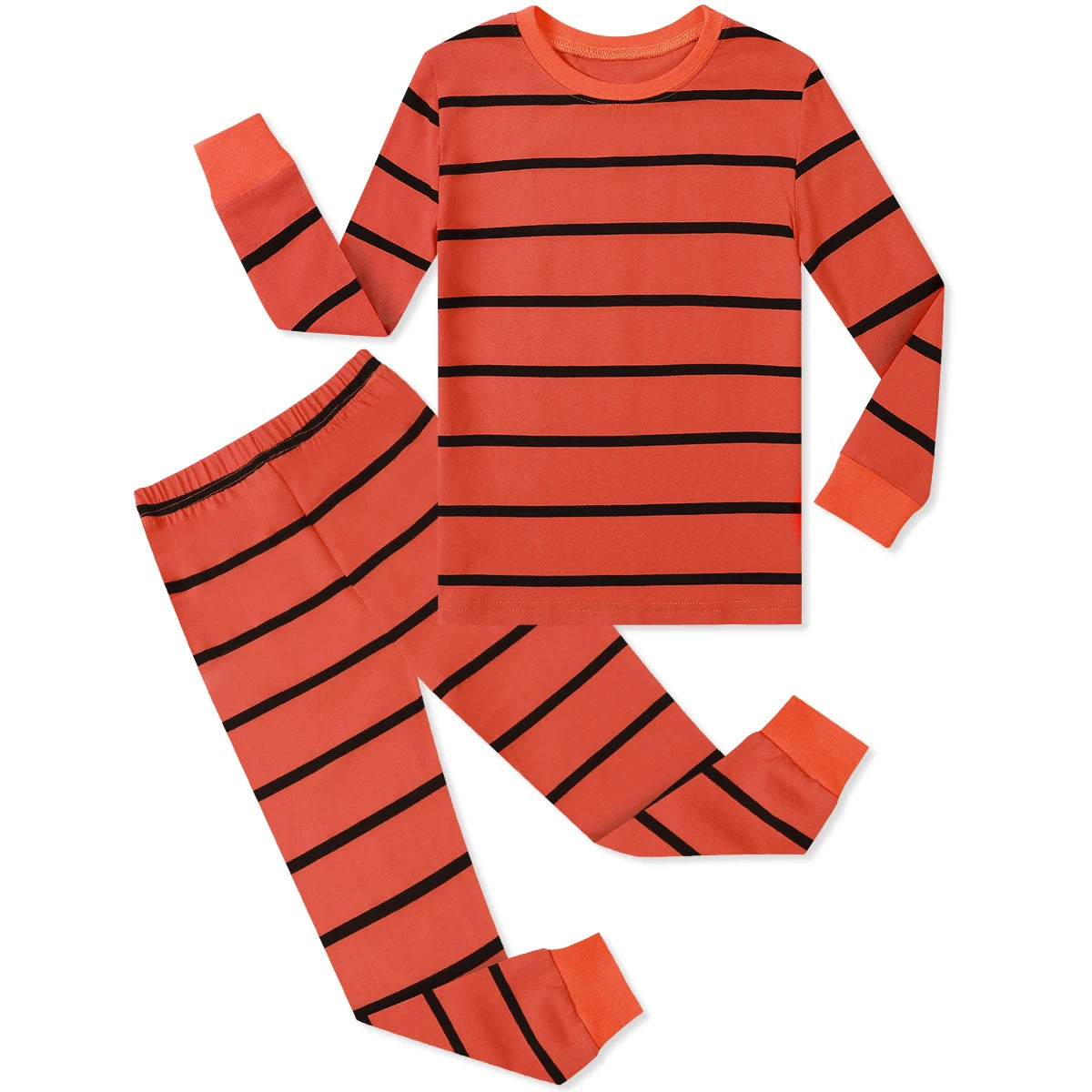 Black and White Striped Pajamas Set Toddler Boys Girls Halloween Robber Prisoner Thief Pjs for Kids Pyjamas Infant Party Clothes