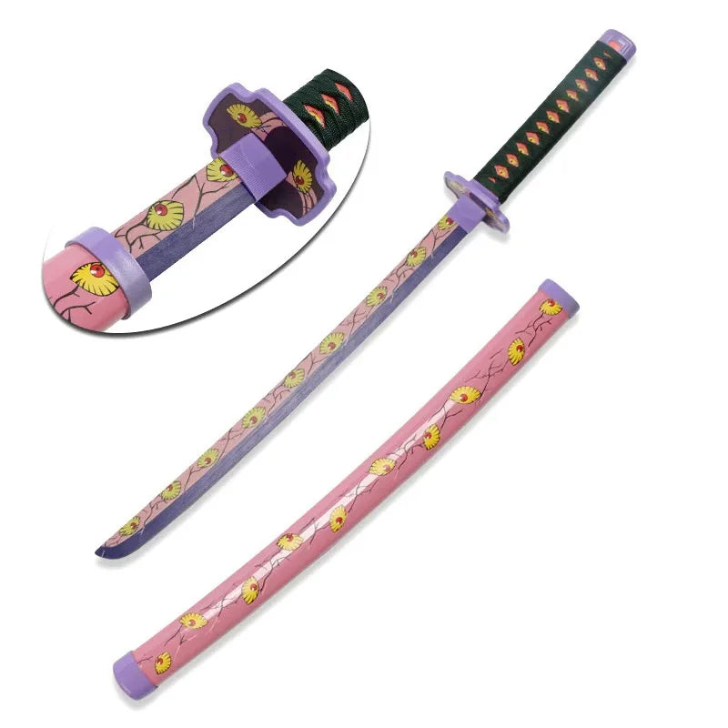 80cm Demon Slayer Katana Sanemi Kyoujurou Anime Toy Sword Role-playing Weapons Halloween Gifts Original Pattern 1:1 Restoration