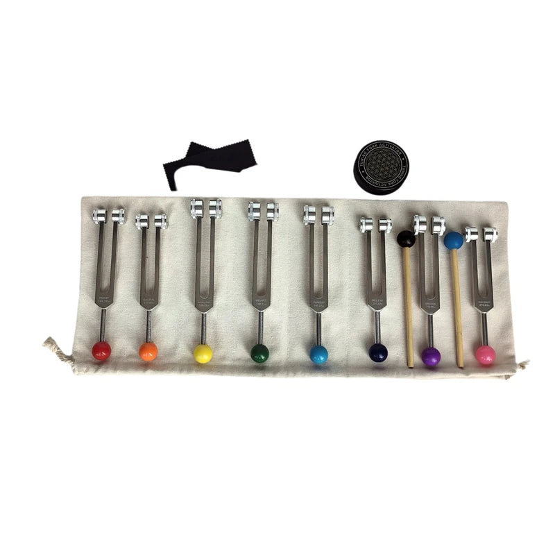 Chakra Tuning Fork Set For Healing, Tuning Forks With Tuning Fork Activator For Healing,Sound Therapy,Keep Body