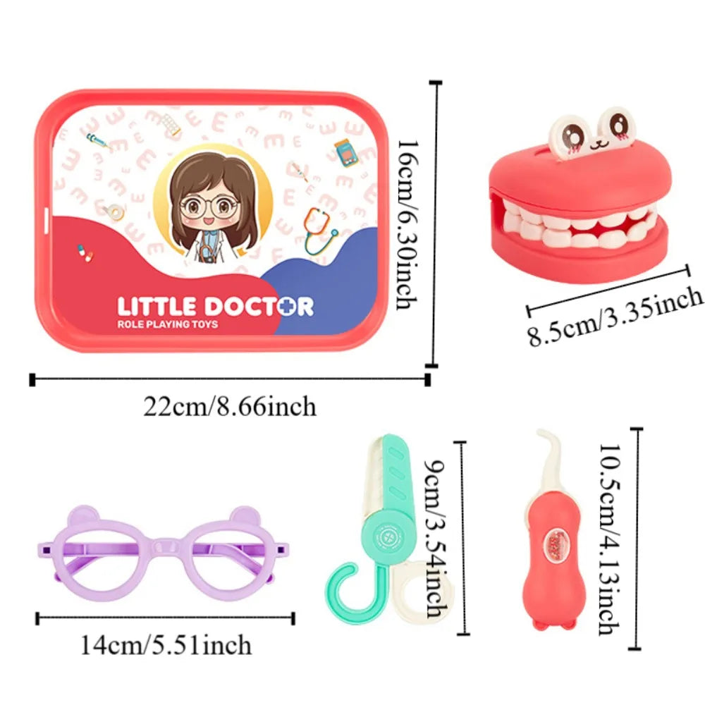 Role Playing Game Dental Doctor Toys Pretend Play Toothbrush Simulation Dentist Toy Set Interaction Early Education