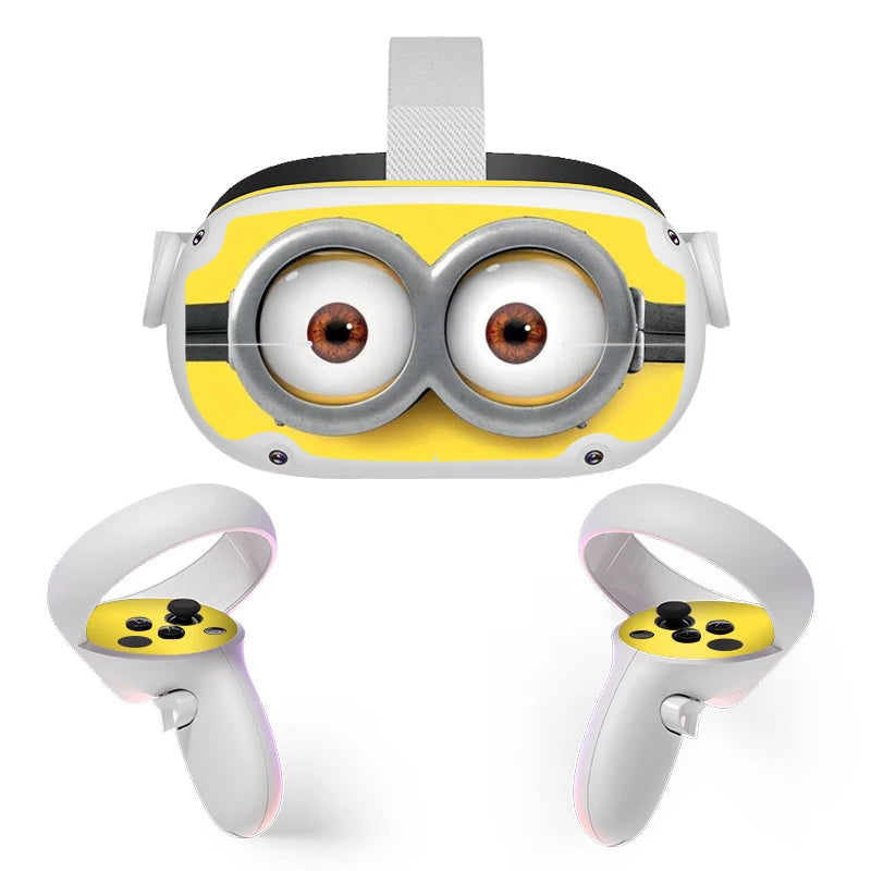 Sticker Vinyl Skin for Oculus Quest 2 VR Headset Controller  PVC Decals Halloween Pattern Wrap Cover for Meta Quest2 Accessories