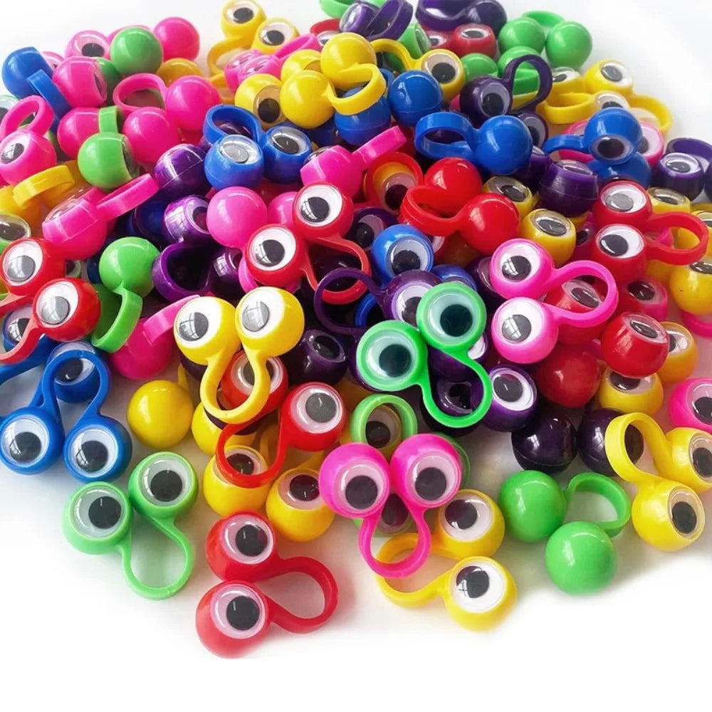 30/50/100 Pcs Halloween Funny Finger Activity Eyes Kids Birthday Halloween Christmas Carnival Kindergarten Party Gift Decoration