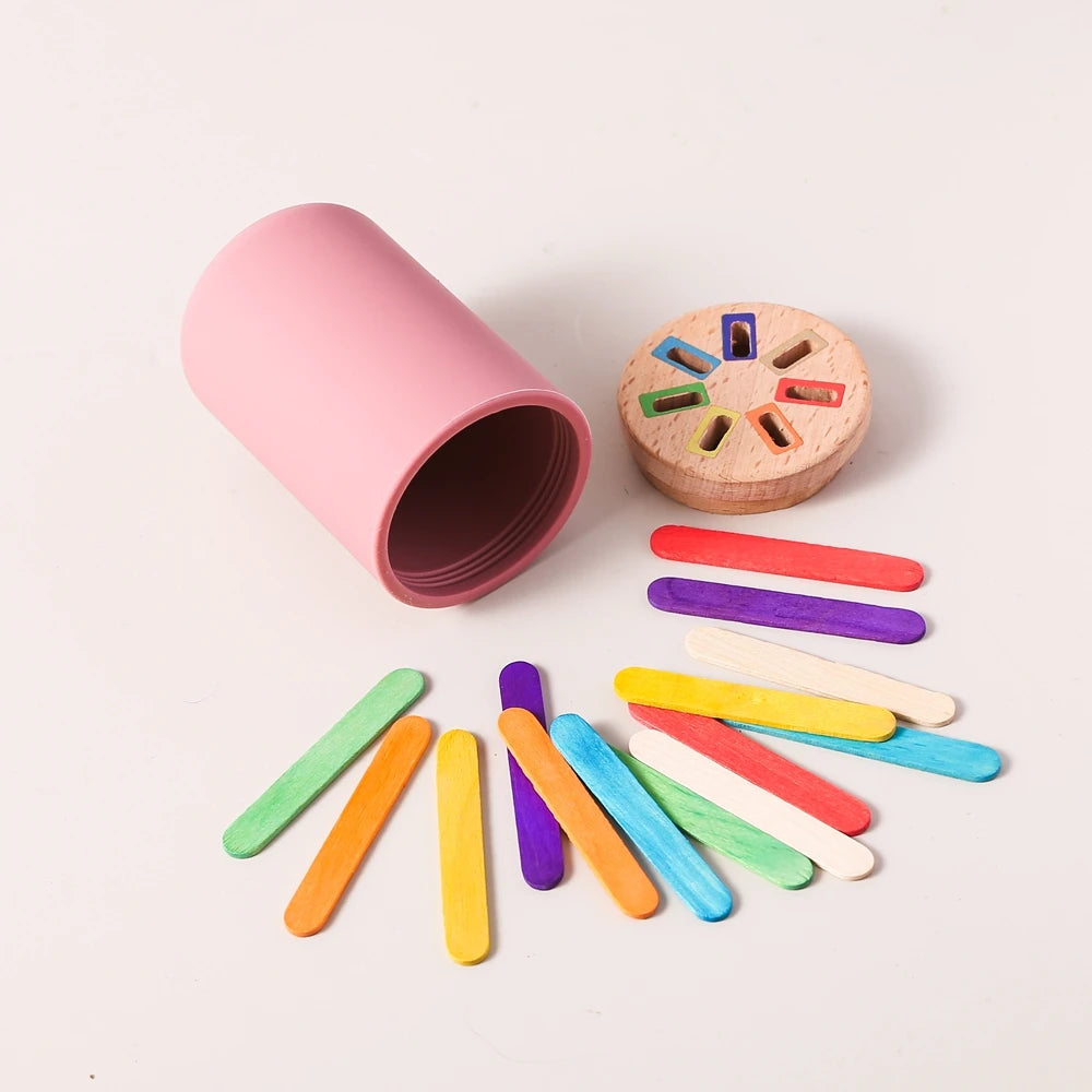 Montessori Baby Toys Silicone Educational Toys Cognitive Toys Color Matching Bucket Toddler Toys Sensor Game Baby Games 2 Years