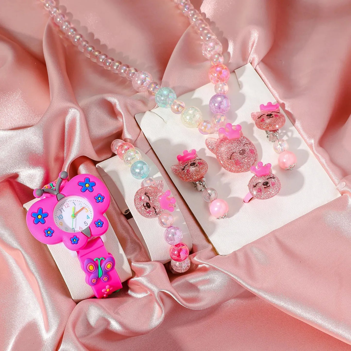 Popular Children's Butterfly Quartz Watch Set