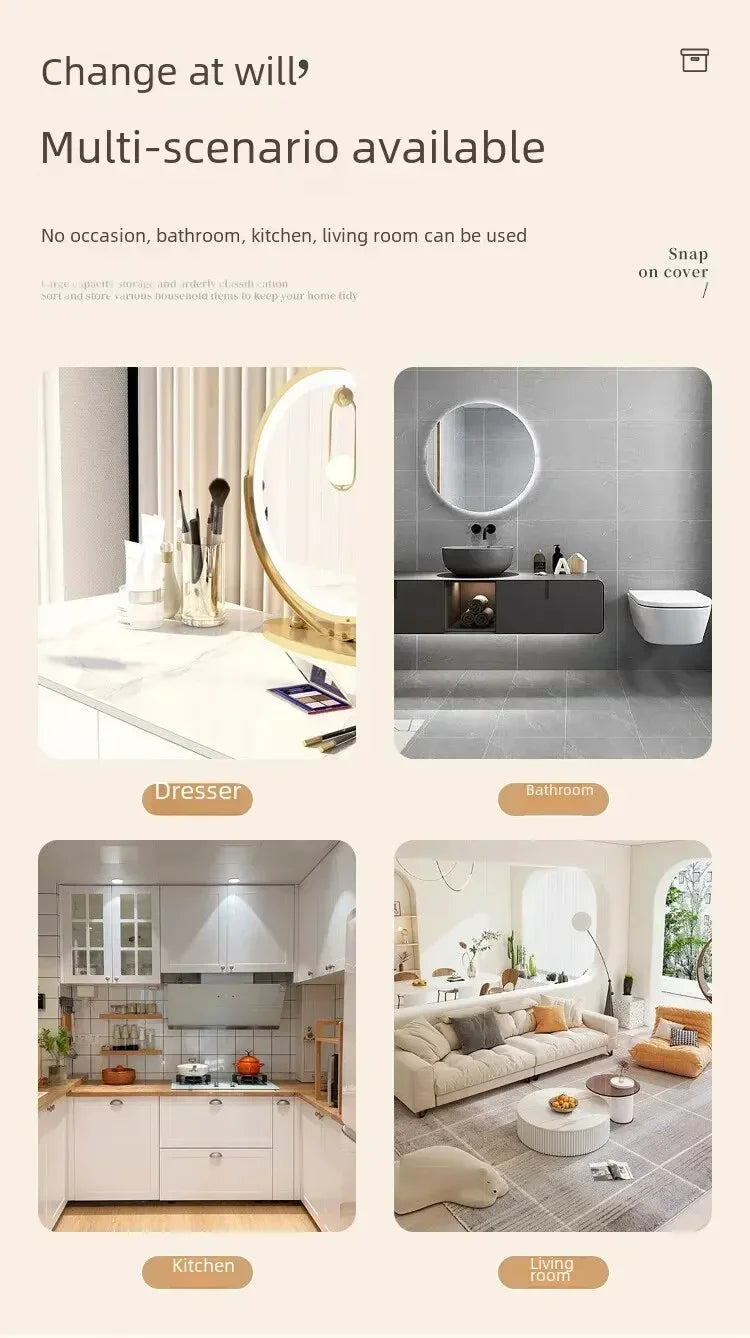 Household miscellaneous items storage basket snack toy storage box plastic shelf kitchen tabletop minimalist storage box