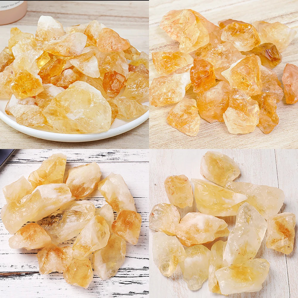 Natural Citrine Crystal Stones Minerals Landscape Rock Specimen Mineral Decorative Bulk Irregular Shape Raw Stone Home Decor