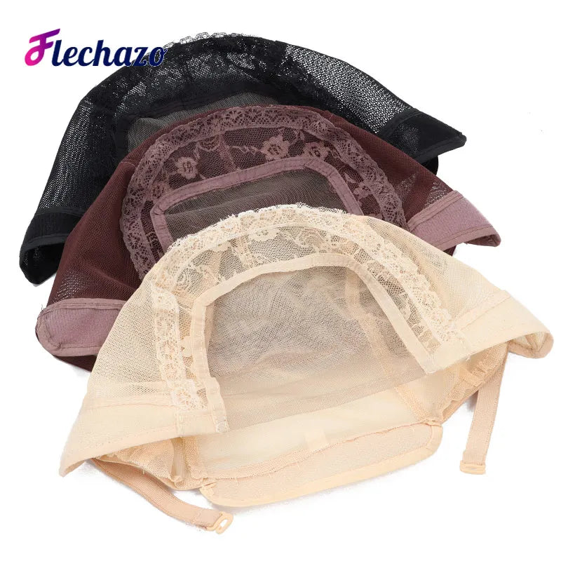 Lace Front Wig Cap For Making Wigs with Adjustable Strap Glueless Swiss Lace Net Weaving Cap to Make Wigs with Closures Frontals