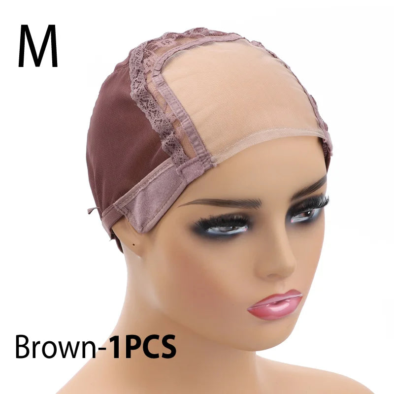 Lace Front Wig Cap For Making Wigs with Adjustable Strap Glueless Swiss Lace Net Weaving Cap to Make Wigs with Closures Frontals