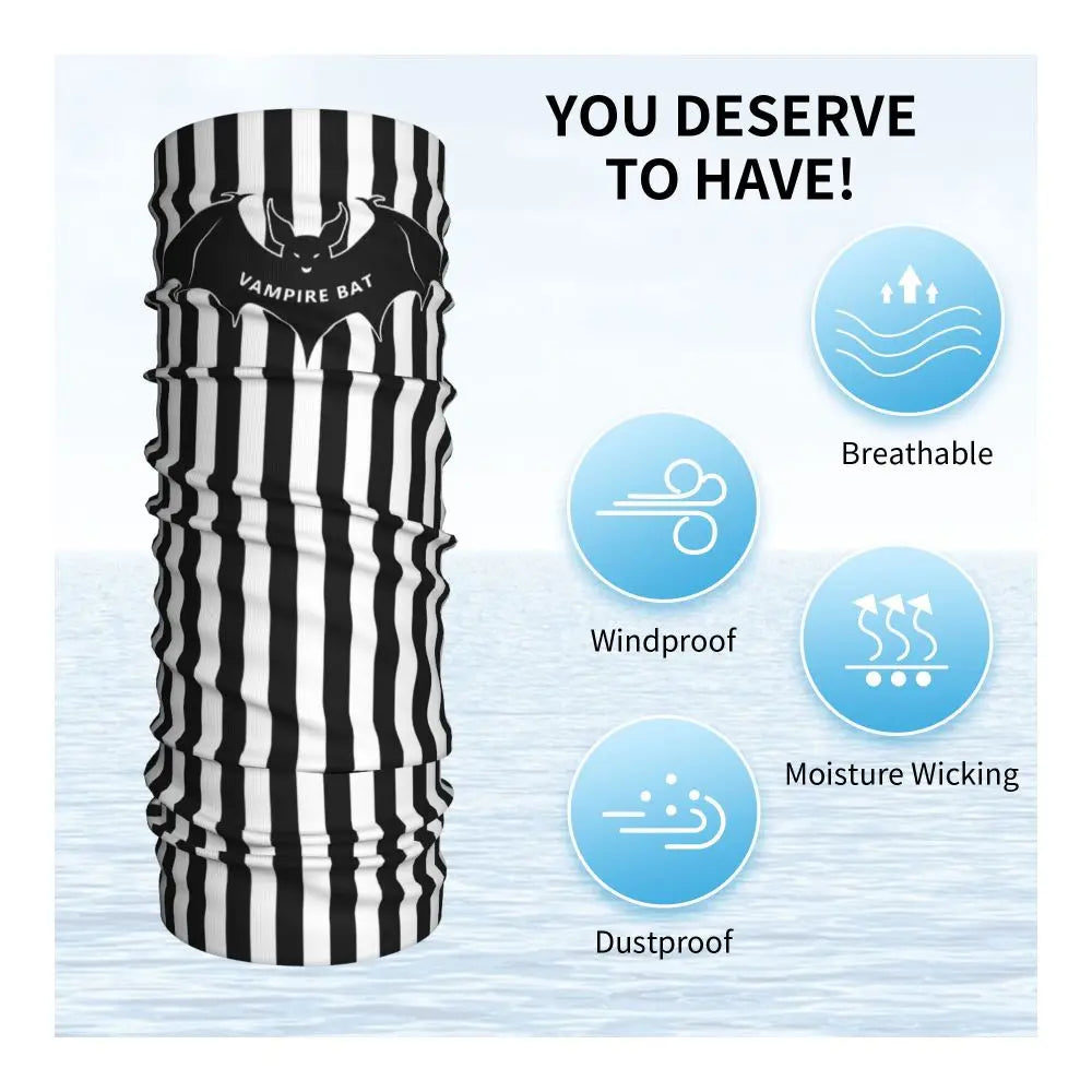 Custom Halloween Vampire Bats Winter Headband Neck Warmer Women Men Hiking Running Tube Scarf Face Bandana Gaiter