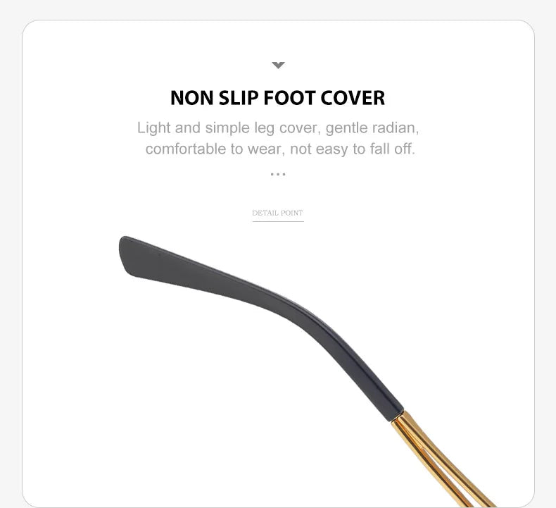 Fashion Metal Leopard Rimless Sunglasses Double Bridges Gradient Ocean Film Shades UV400