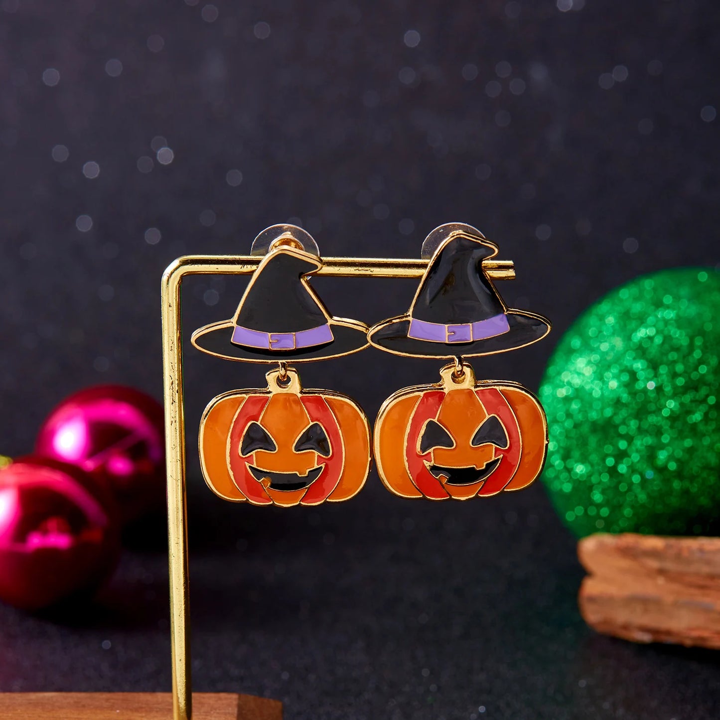 Cute Halloween Skull Bat Pumpkin Stud Earring for Women Jewelry Enamel Cat Star Moon Spider Ghost Dangle Piercing Party Ear Gift