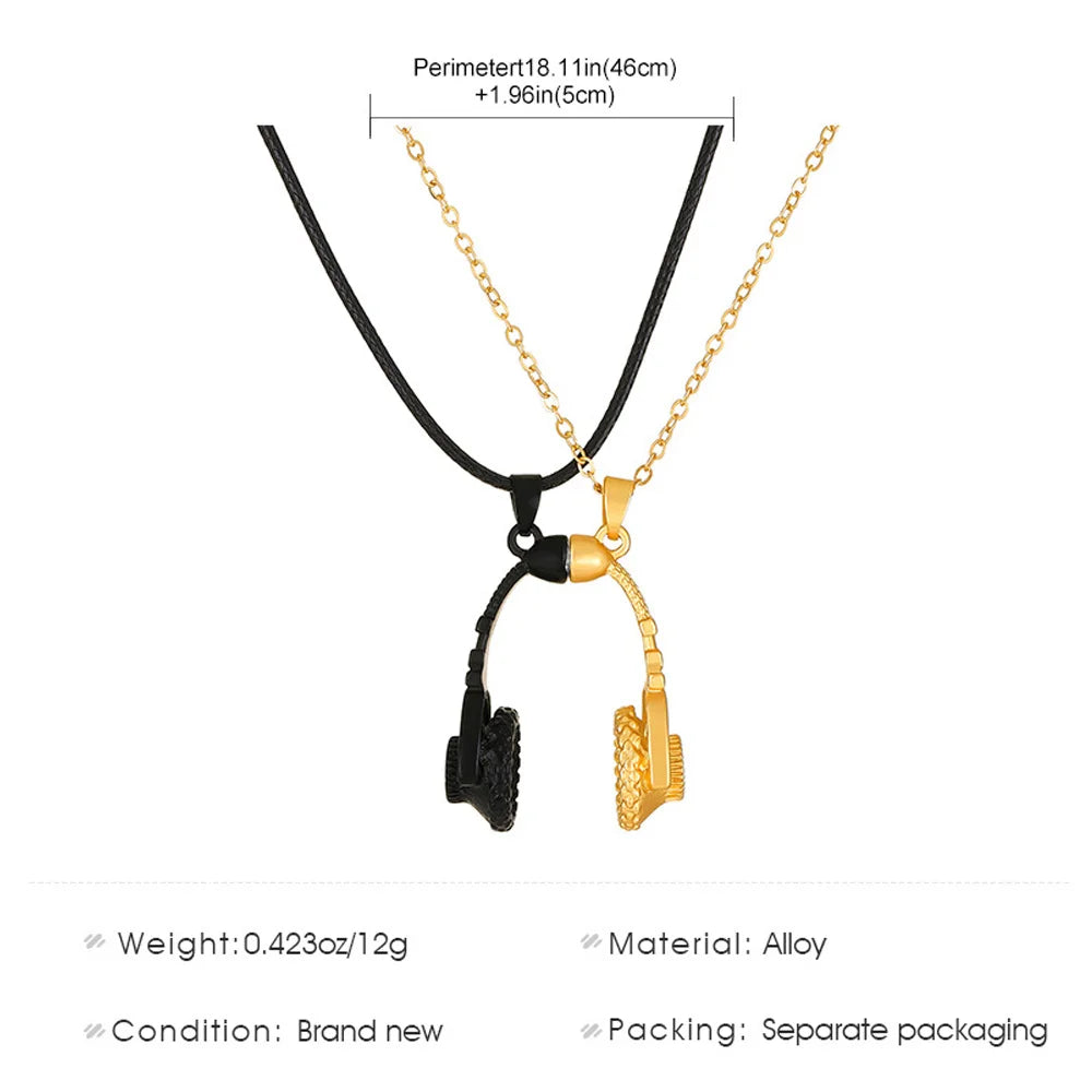 I Love You Best Friends Couple Necklace Jewelry Puzzle BFF Key Lock Tai Chi Heart Pendants Necklaces For Women Men Gift Collier