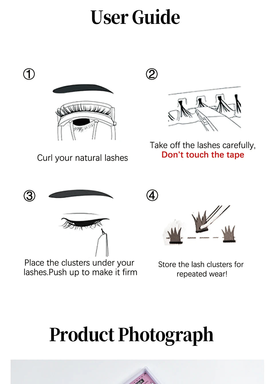 Lash Clusters Set No Glue Needed Self Adhesive Eyelashes Korean Makeup Natural Look Wispy Individual Eyelashes New Manga Lashes