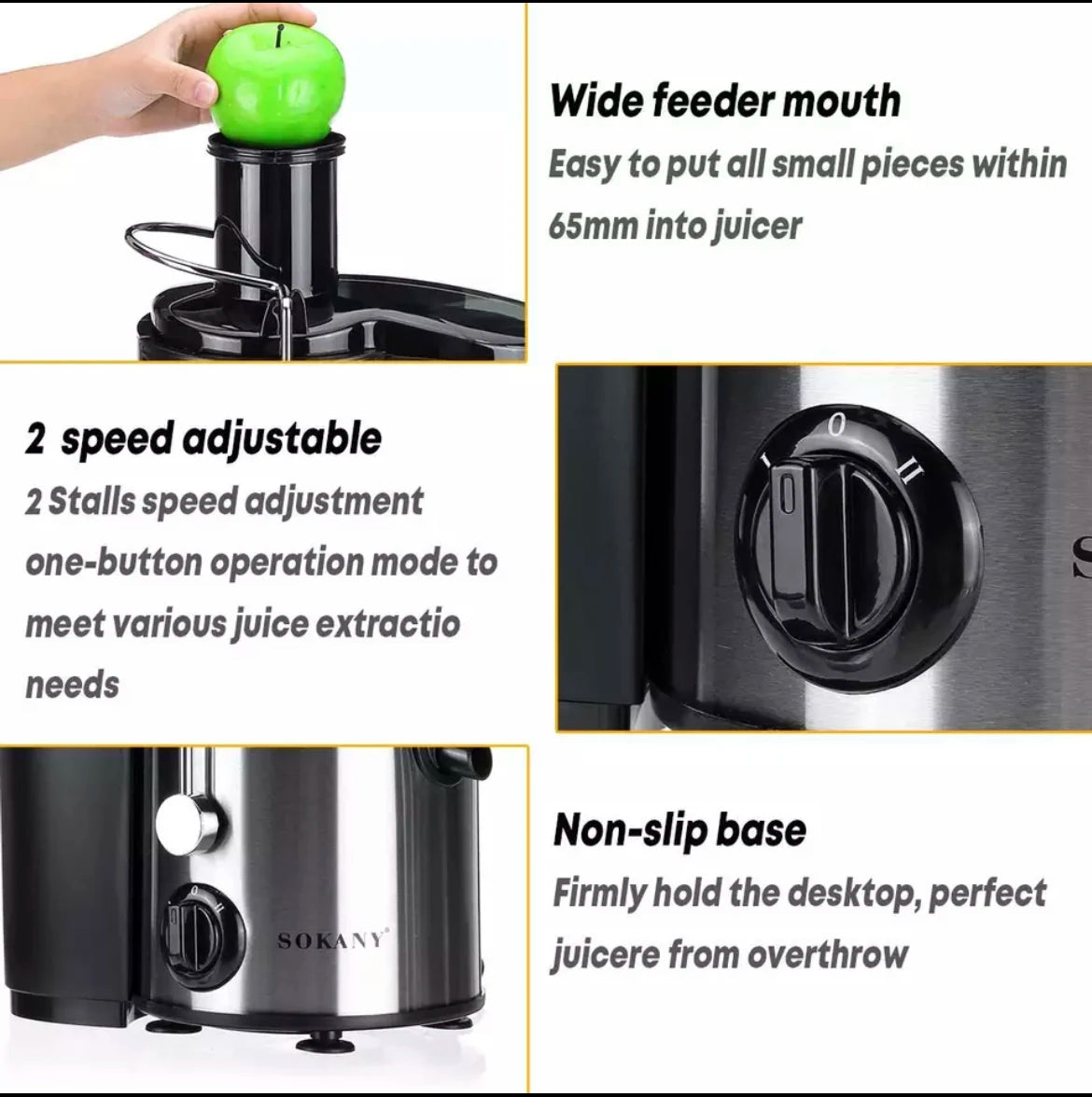 Juicer Machine, 800W Juicer with 3-inch Big Mouth for Whole Fruits and Veg, Juice Extractor with 2 Speeds, Easy to Clean