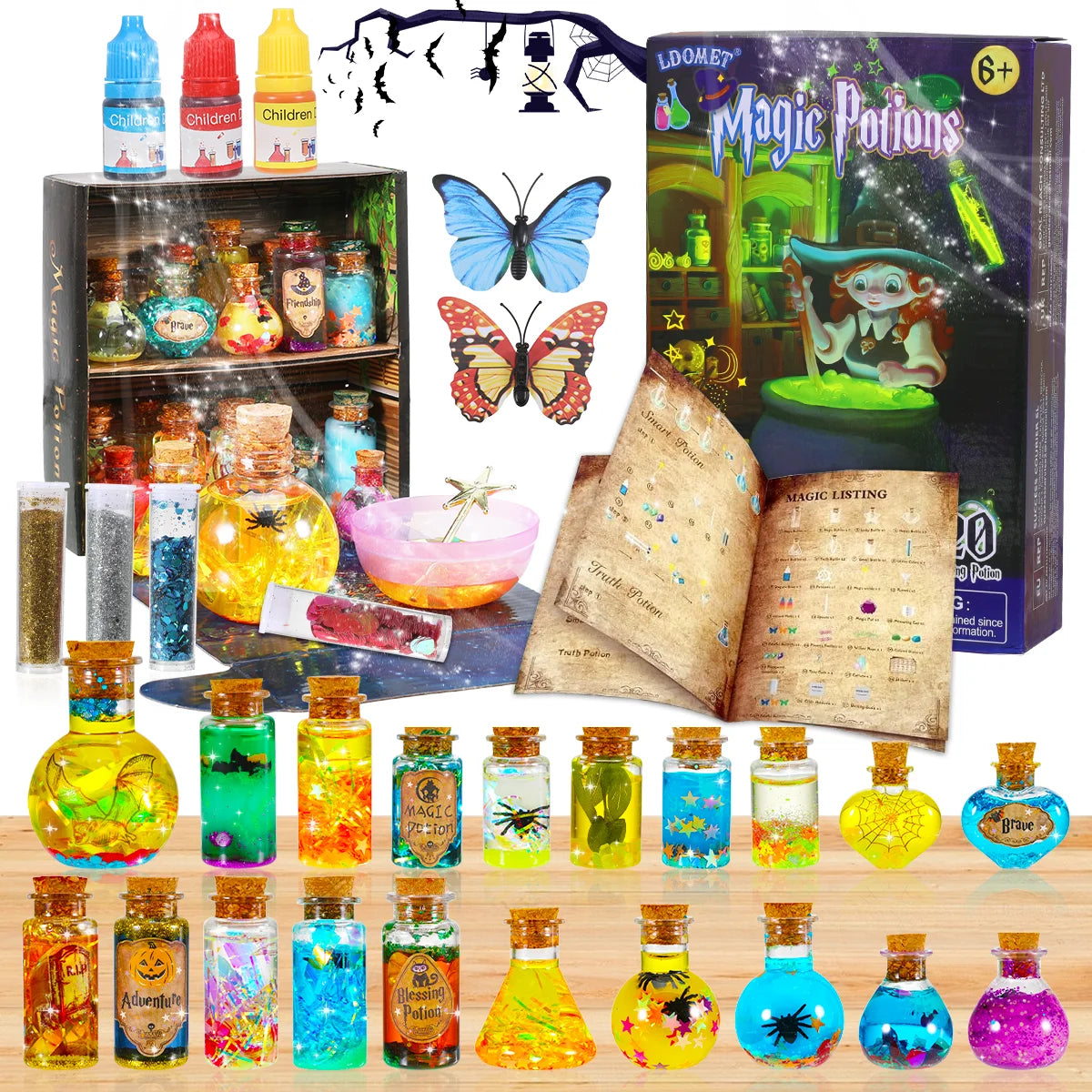 DIY Fairy Magical Potions Kit Horror Halloween Christmas Gifts Witches' Magical Color Changing Freezing Potions Art Craft Kit
