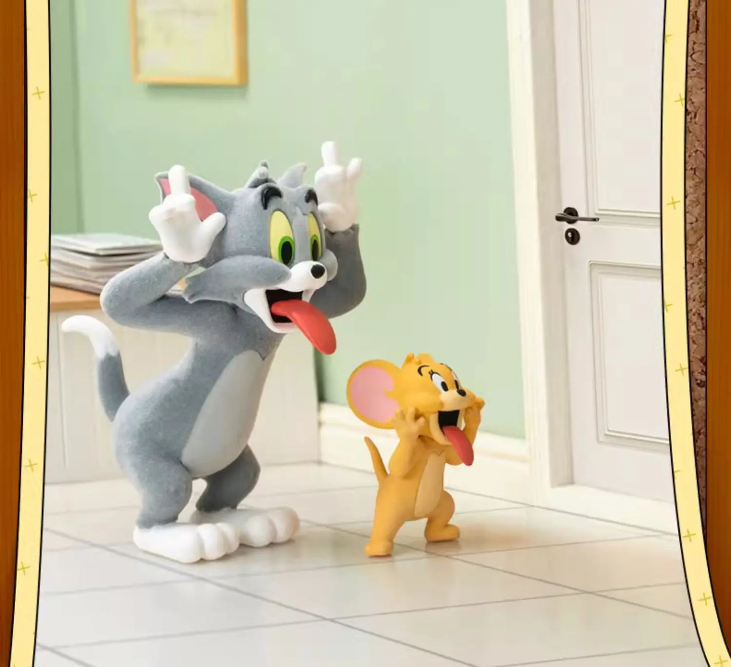 Original 52toys Tom - Jerry Mental State Tasting Blind Box Handmade Desktop Ornament Scene Building Props Toys Gifts Mystery Box