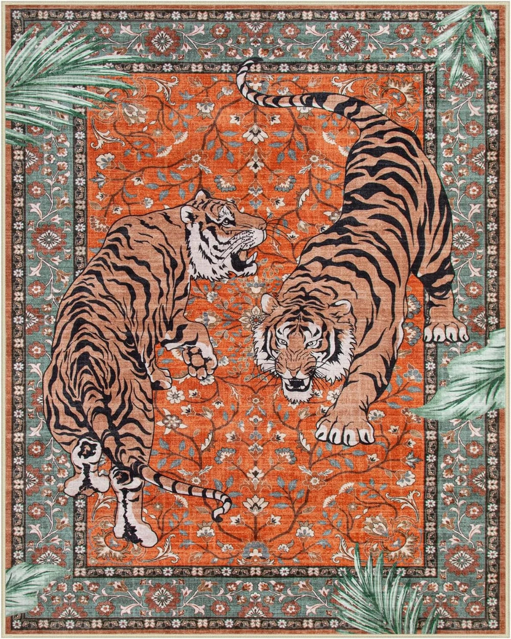 Rug for Living Room Carpet Jungle Tiger Home Decor Large Area Bedroom Floor Mat Machine Washable Coffee Table Kitchen Rugs