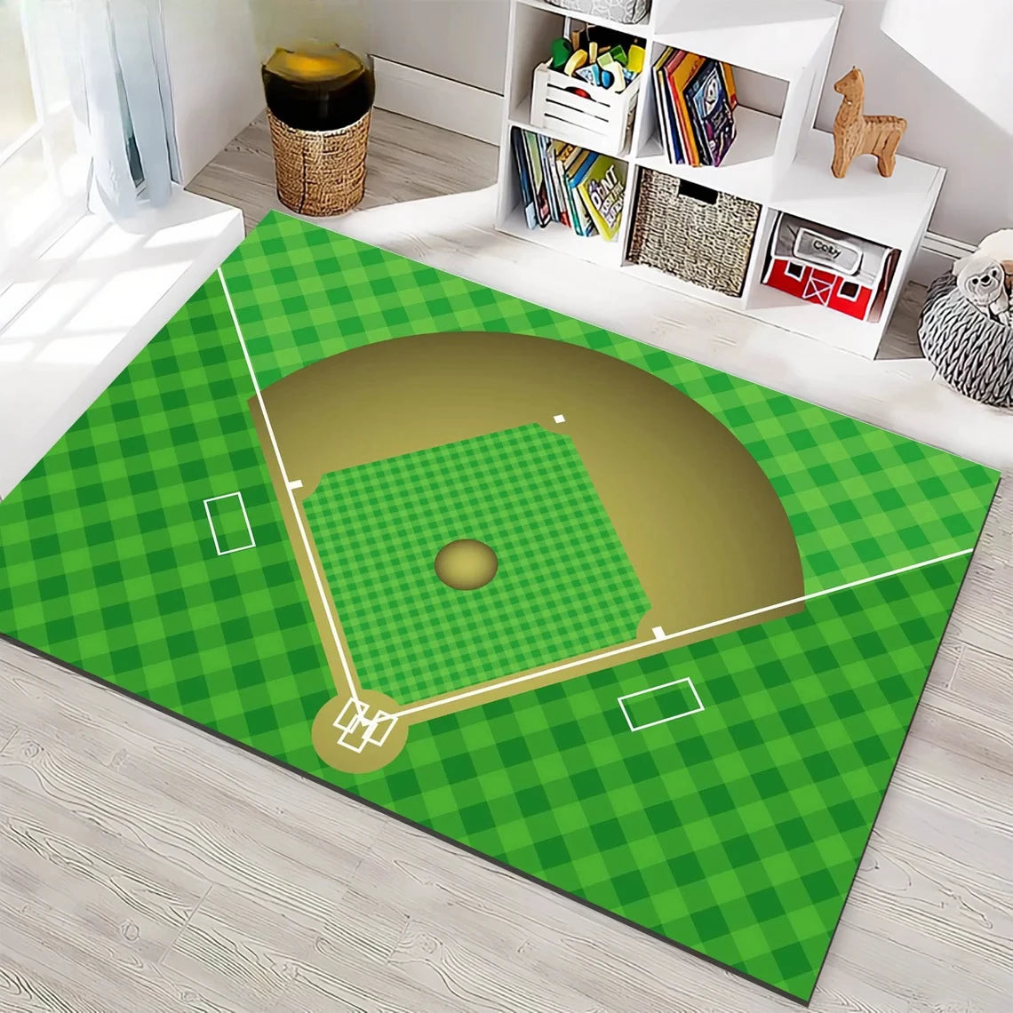 Baseball Field Rug Carpet for Living Room Modern Luxury Decor Sofa Table Large Area Rugs Bathroom Mat Alfombra Para Cocina Tapis