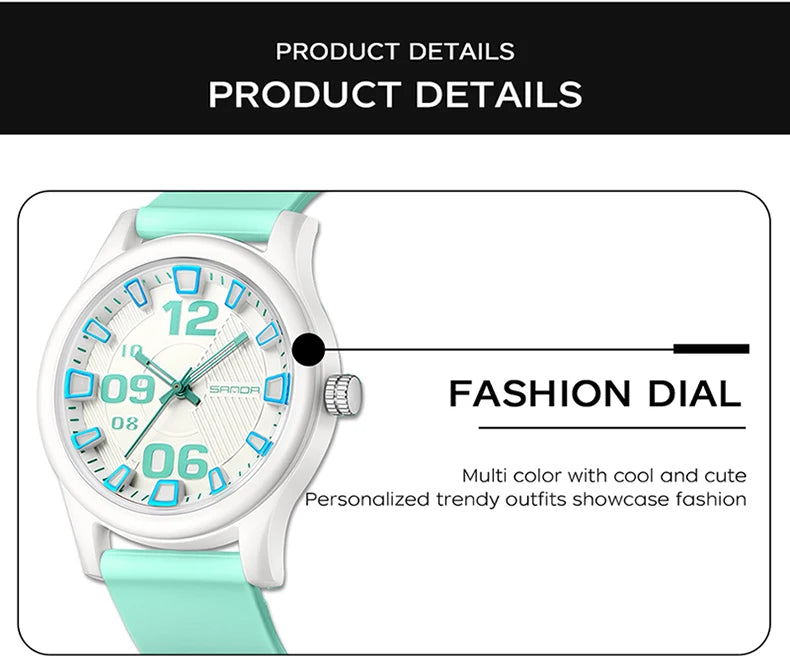 Fashion women's watches, simple casual Soft silicone strap lady watches waterproof, nurse watches for woman, ladies wristwatch