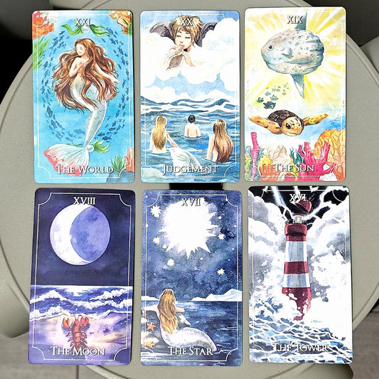Healing Waves Tarot 10.3*6cm 78 Pcs Tarot Cards Combine The Healing Aspect of Mother Nature and Art Into Artwork