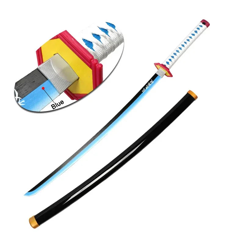 80cm Demon Slayer Katana Sanemi Kyoujurou Anime Toy Sword Role-playing Weapons Halloween Gifts Original Pattern 1:1 Restoration