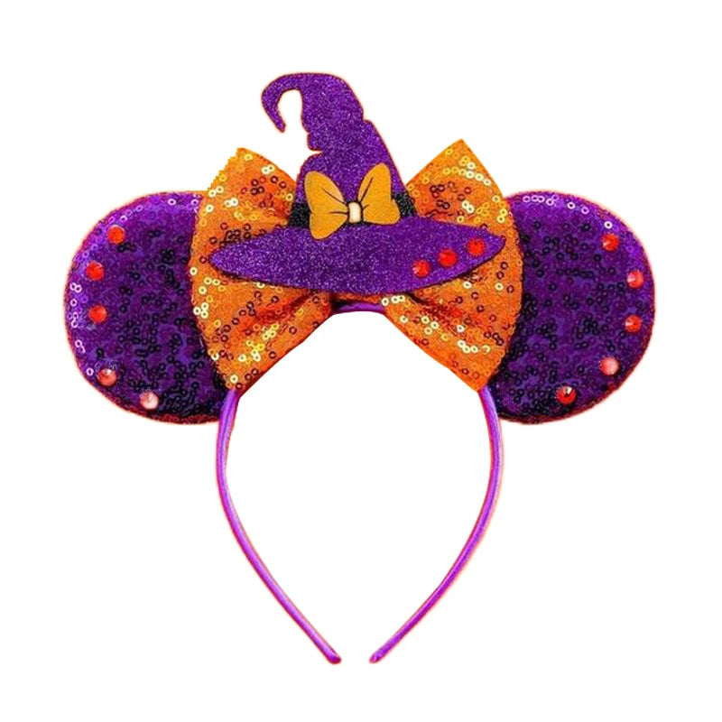 Chic Mickey Mouse Ears Headbands Women Halloween Party Cosplay Bad Guys Hairbands Girls Festival Gift Kids DIY Hair Accessories