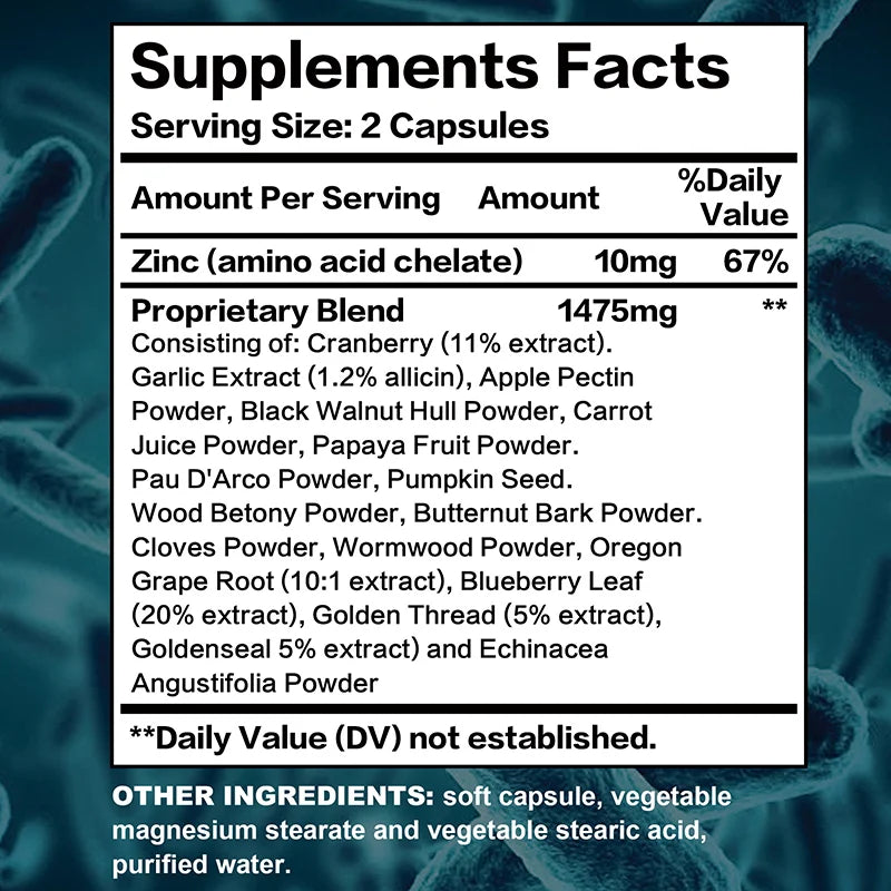 Parasite Blast - Bowel Cleansing Supplement, Digestive Health, Immune Health, Parasite Removal