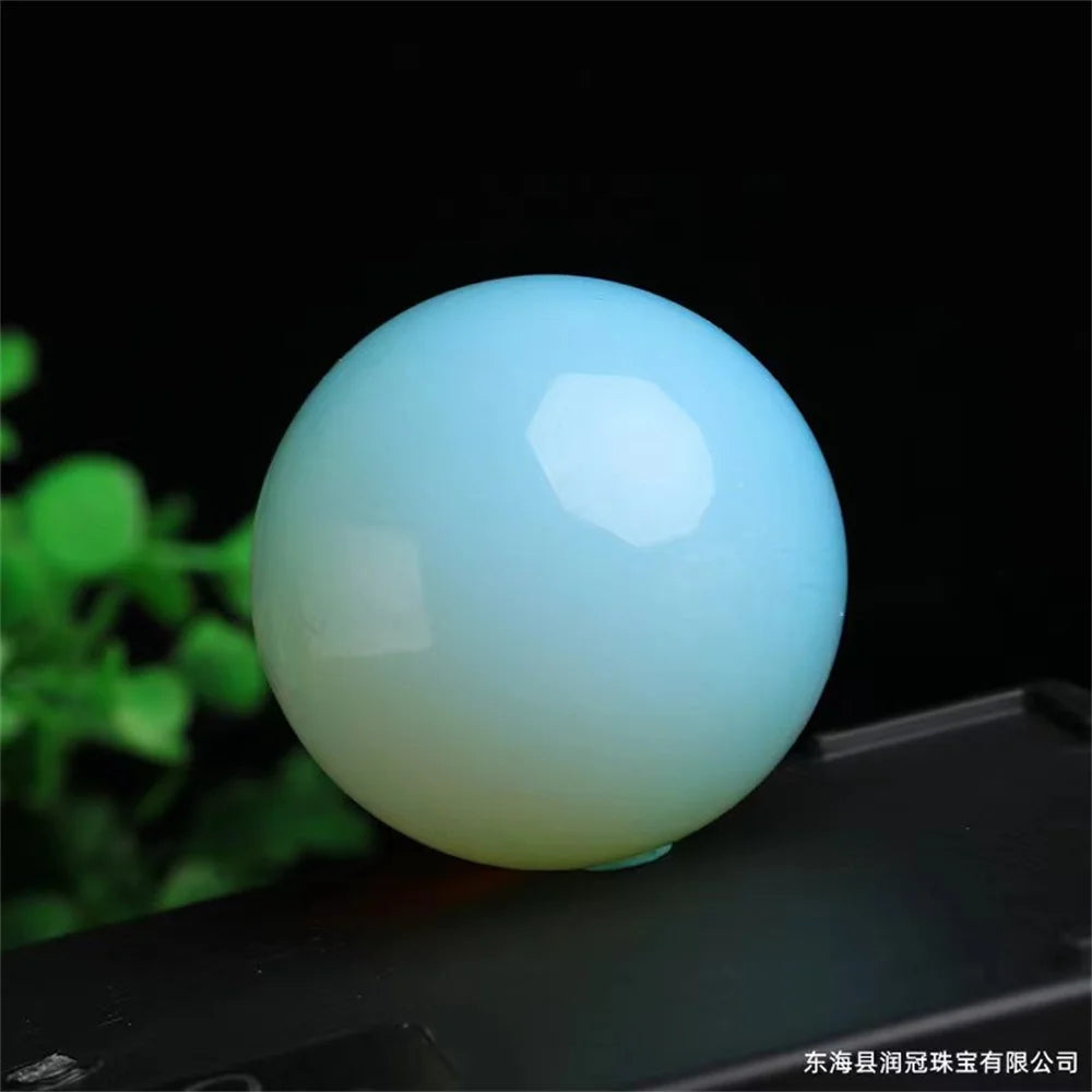 Natural White Opal Crystal Sphere Ball Energy Stone Healing Sphere Decor Meditation Spiritual Healing