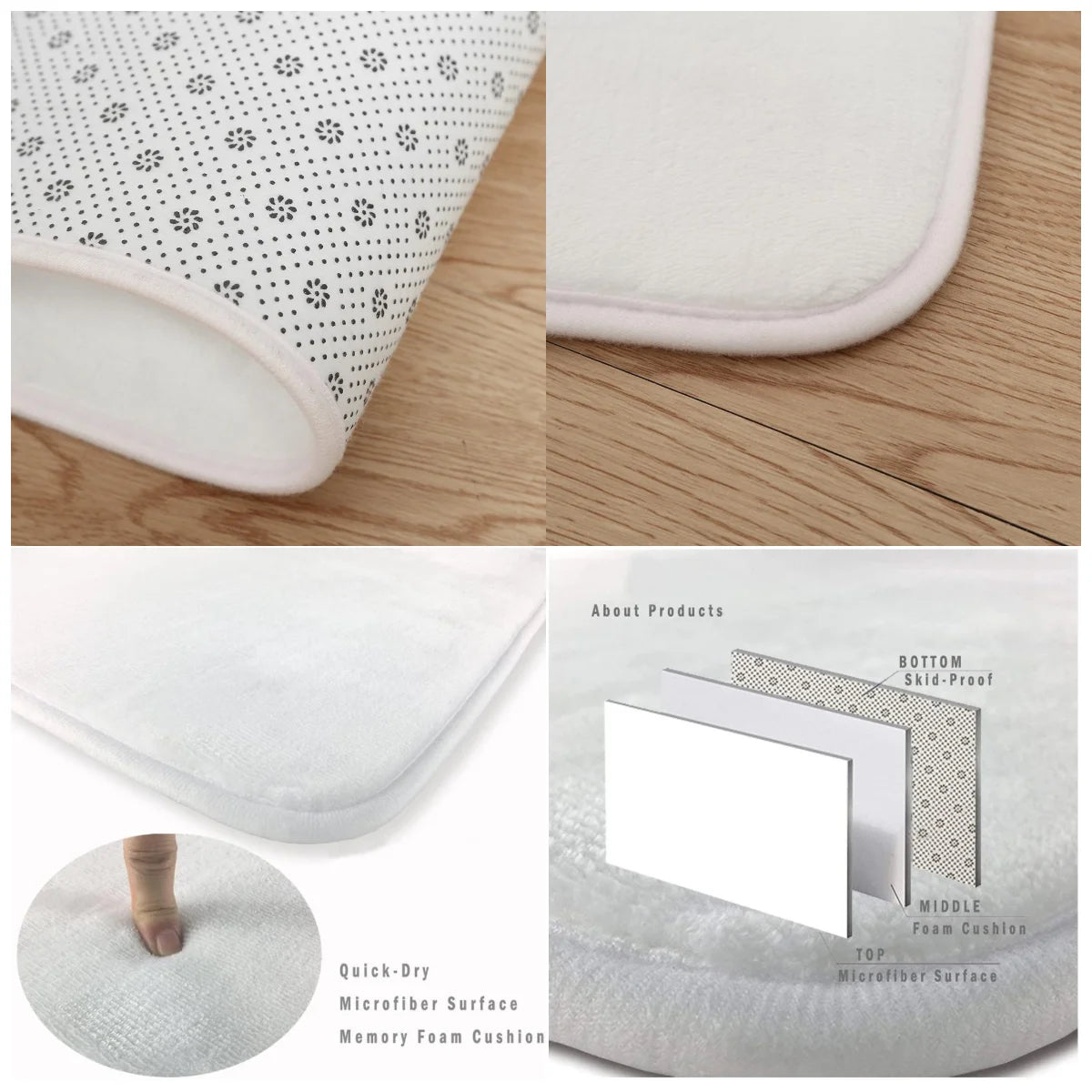 Marbling Floor Mat INS Style Soft Bedroom Floor House Laundry Room Mat Anti-skid Bedside Area Rugs